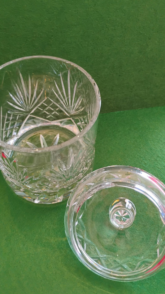 Lidded Lead Crystal Biscuit Jar