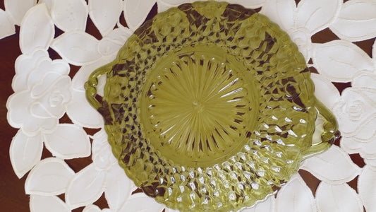 Indiana Glass Avocado Green Dish