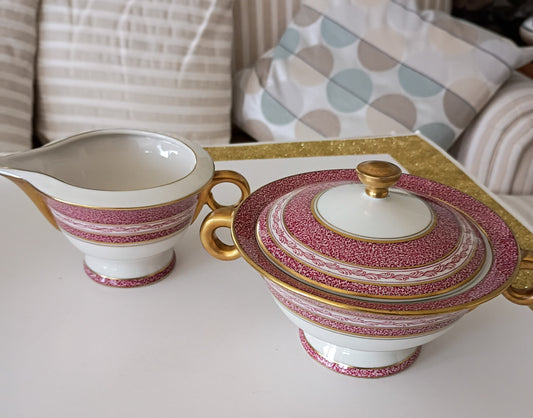 Haviland Sugar Bowl and Creamer Set