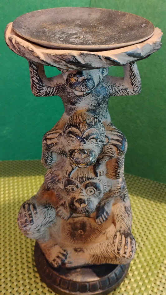 Monkey Totum Candleholder