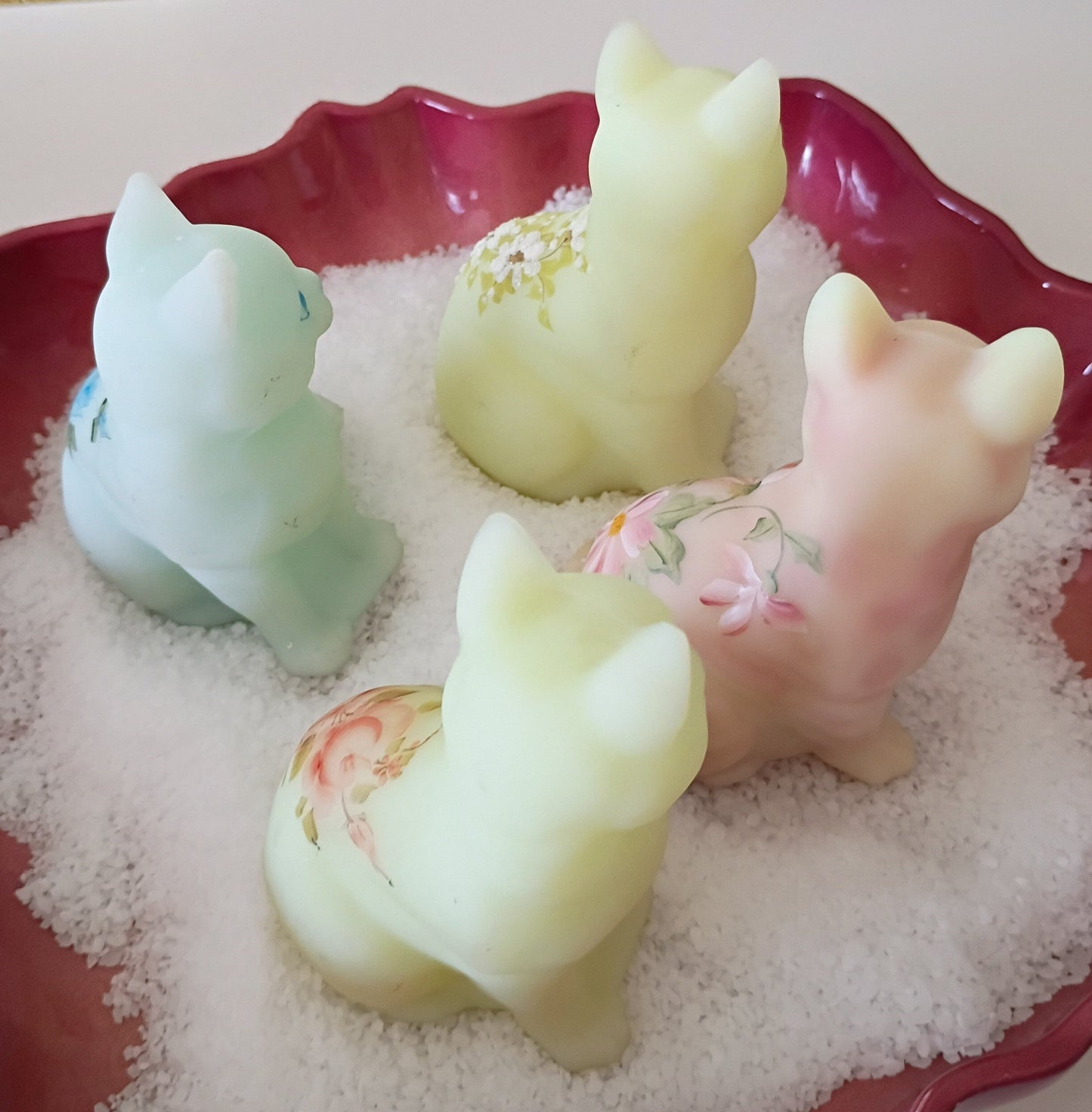 FENTON URANIUM GLASS CATS