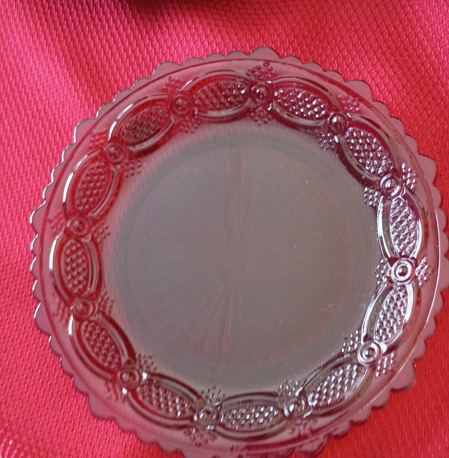 AVON RUBY RED DESSERT PLATE