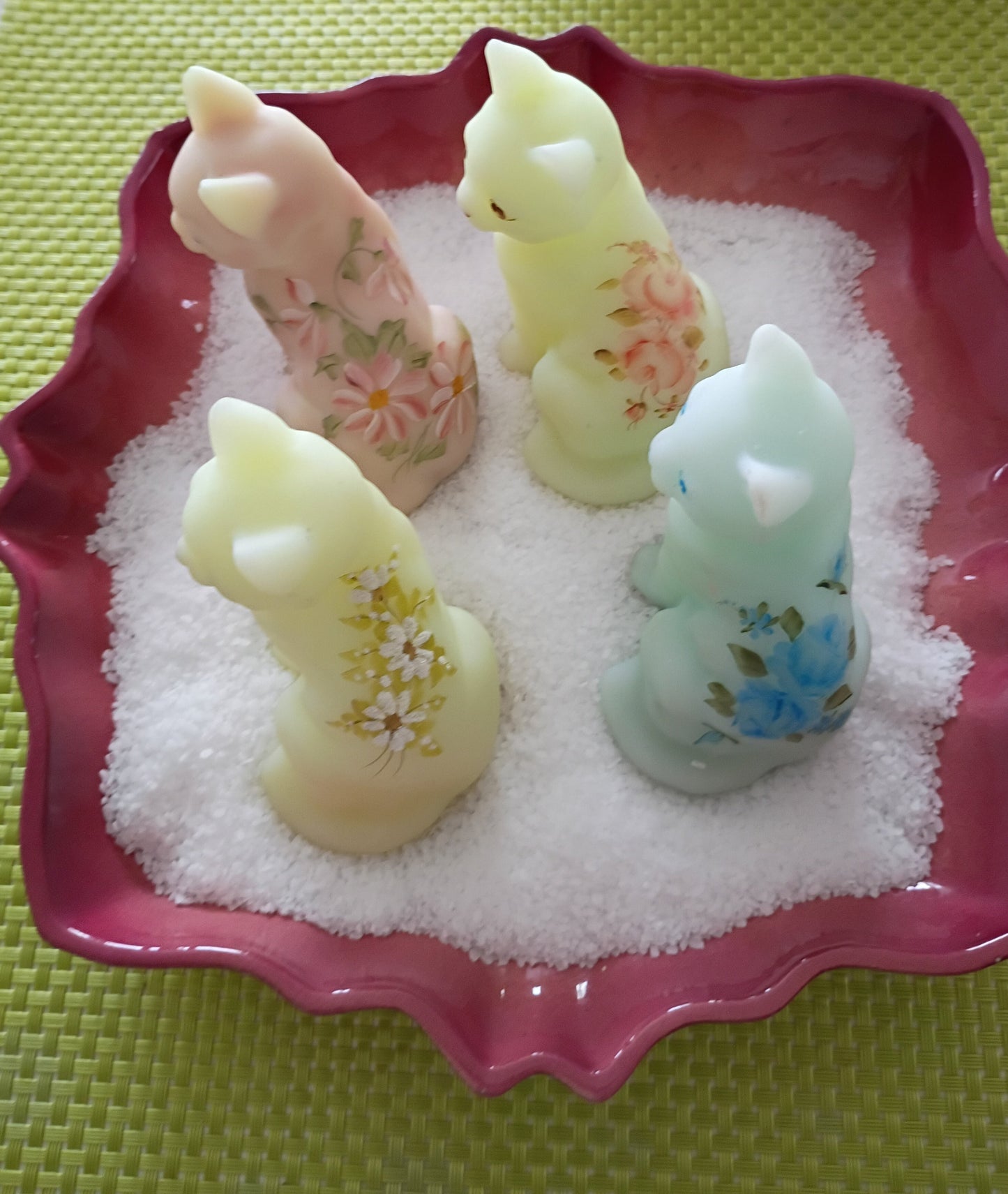 FENTON URANIUM GLASS CATS