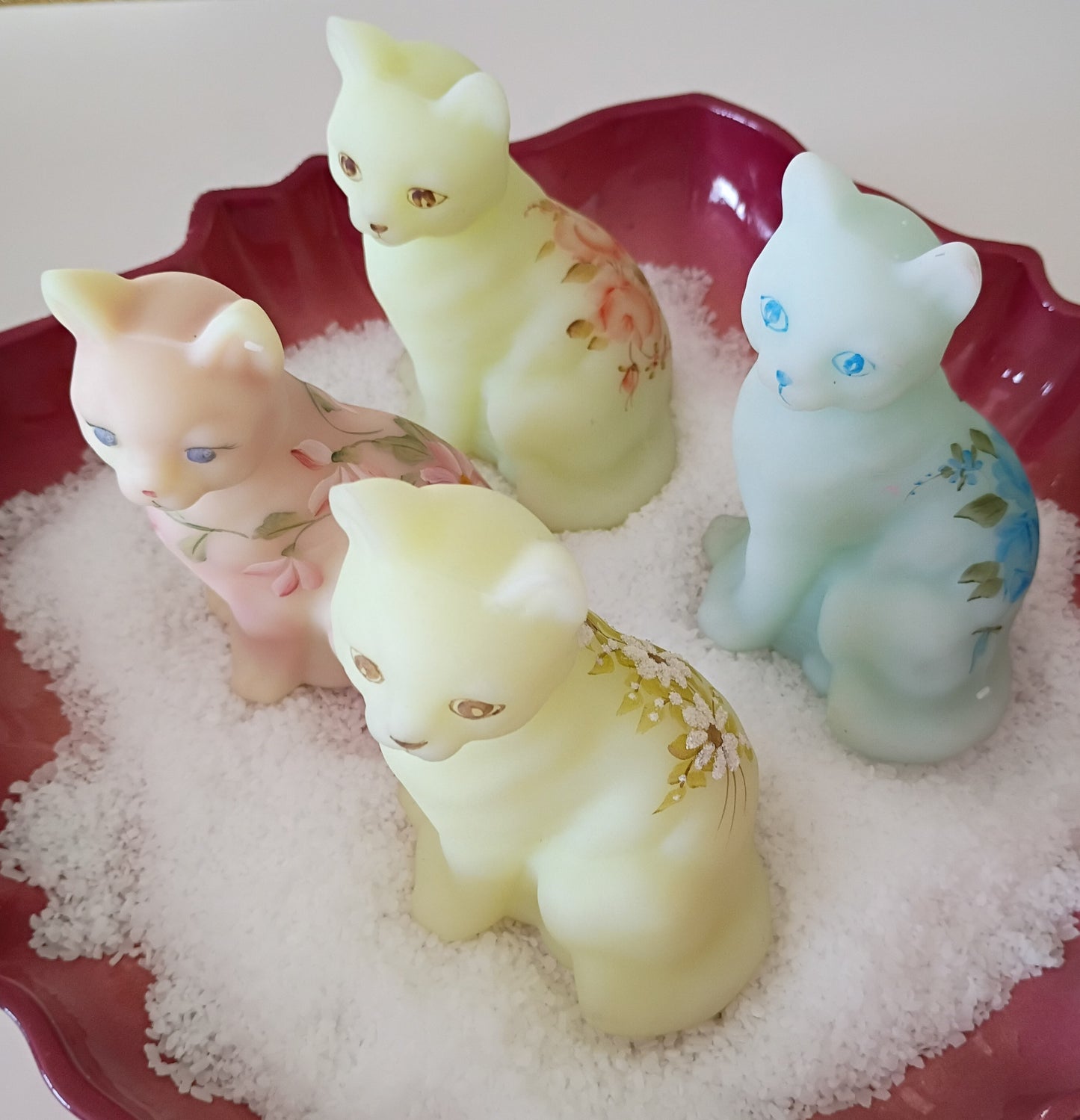FENTON URANIUM GLASS CATS