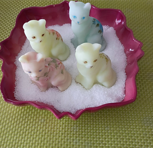 FENTON URANIUM GLASS CATS