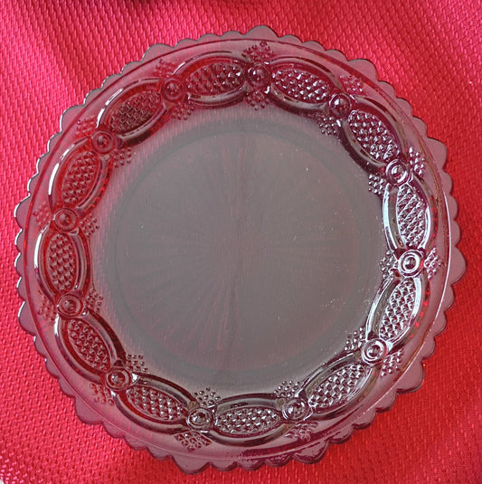AVON RUBY RED DESSERT PLATE