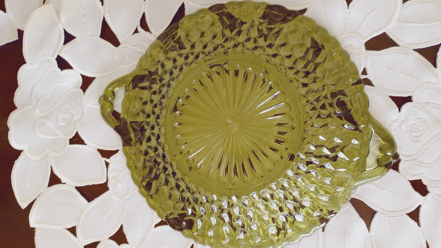 Indiana Glass Avocado Green Dish
