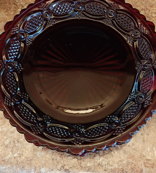 AVON RUBY RED DESSERT PLATE