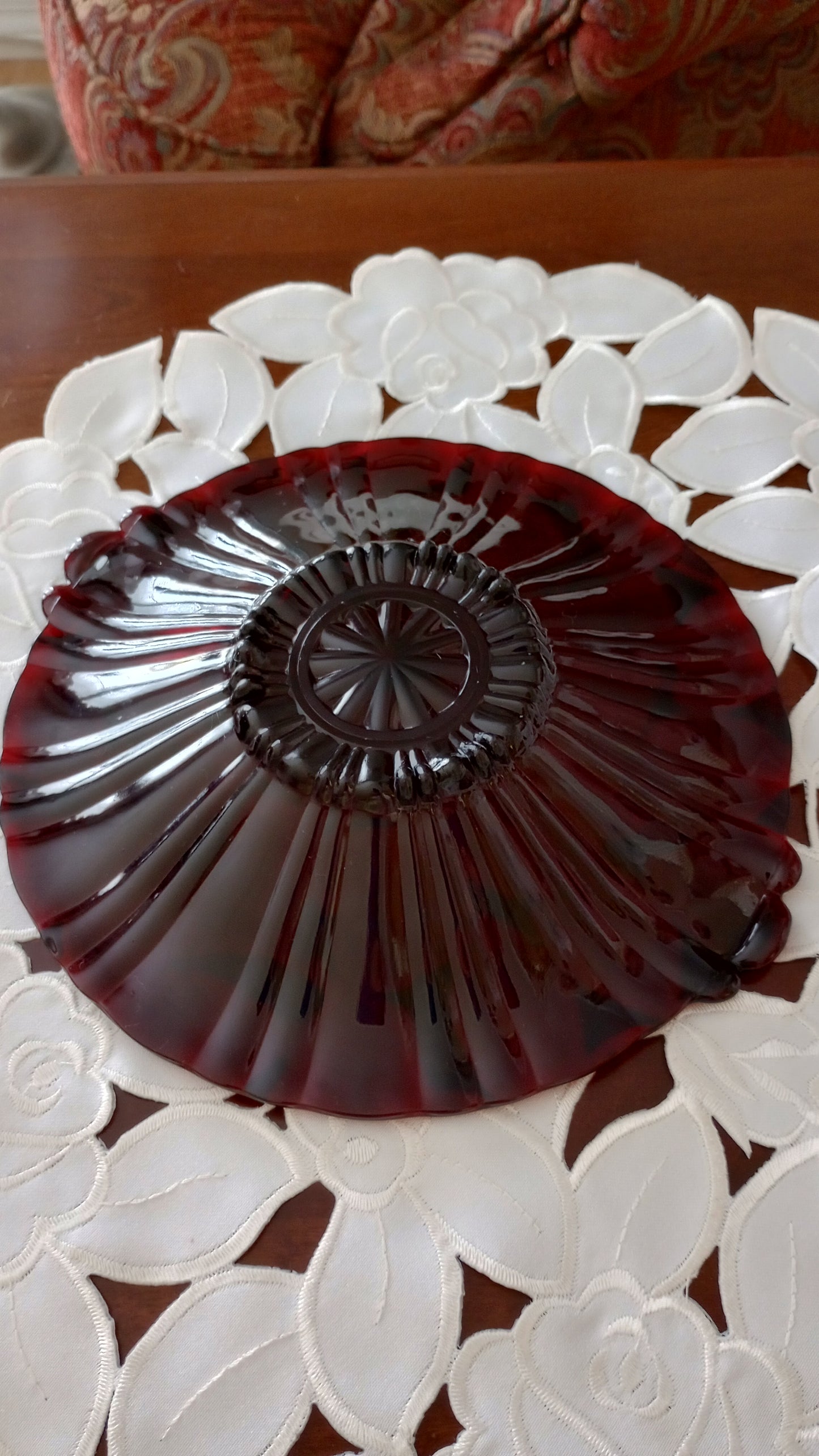 Anchor Hocking Ruby Red Dish