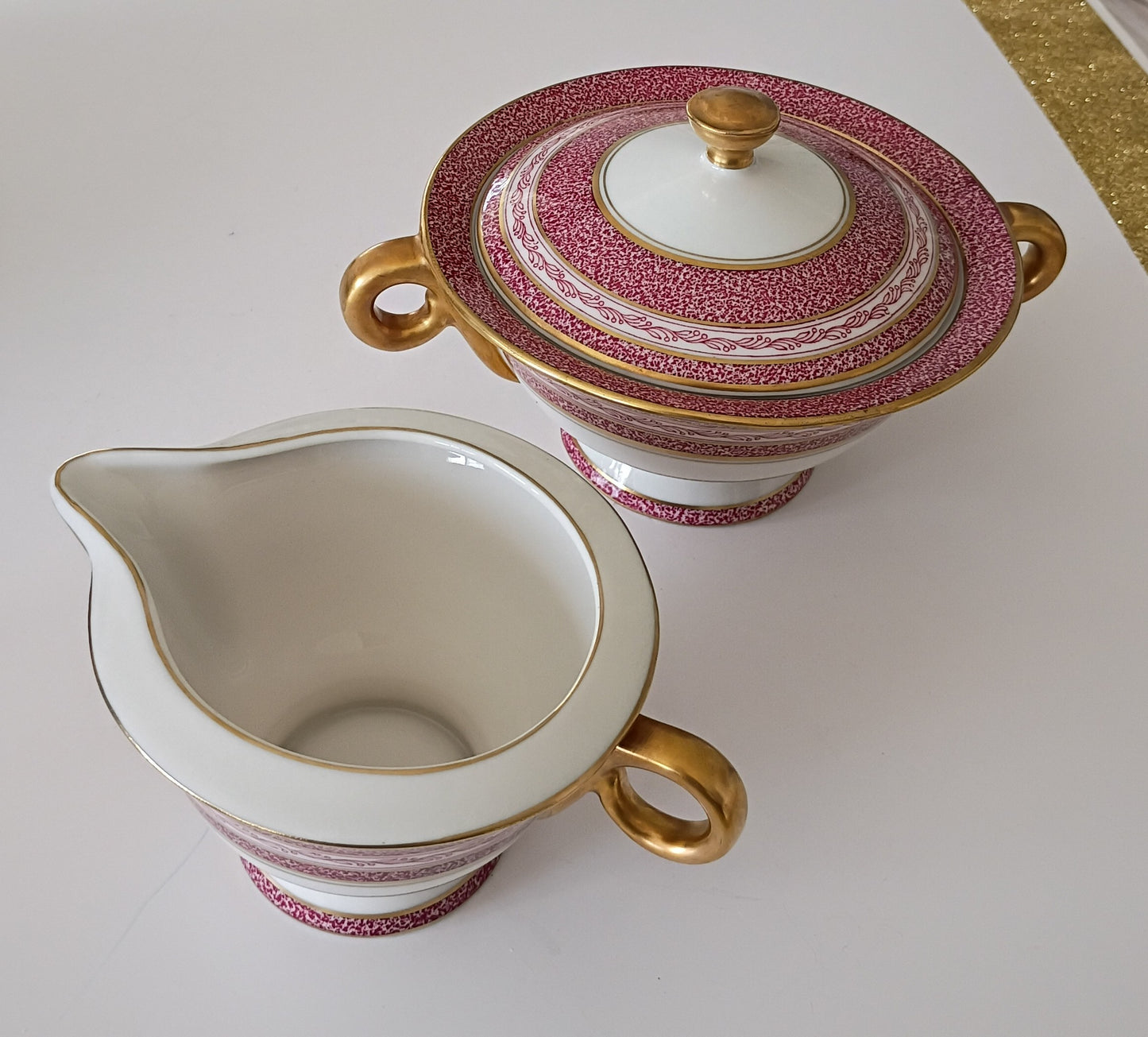 Haviland Sugar Bowl and Creamer Set