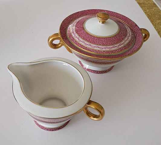 Haviland Sugar Bowl and Creamer Set