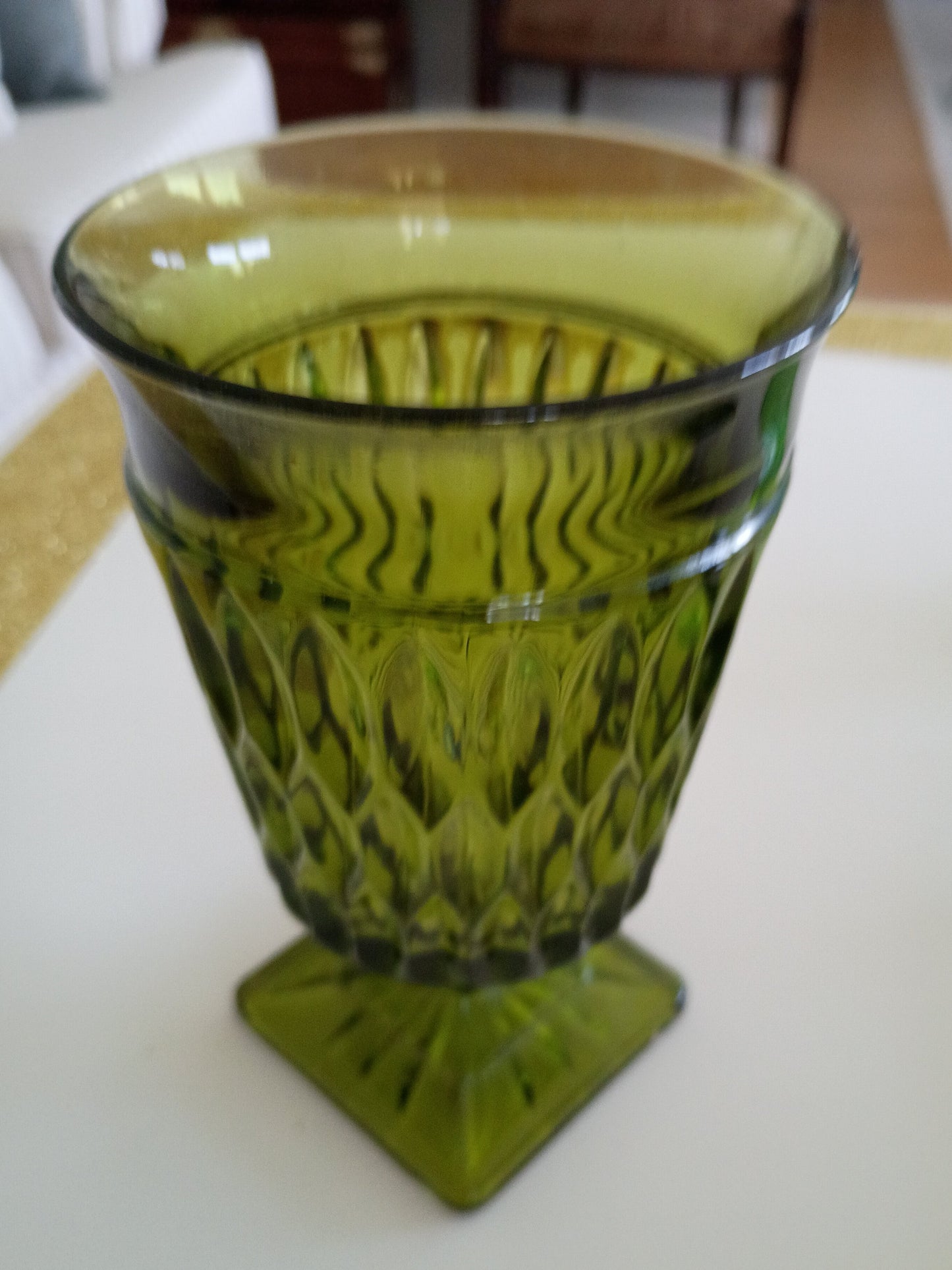 Indiana Glass Green Goblet