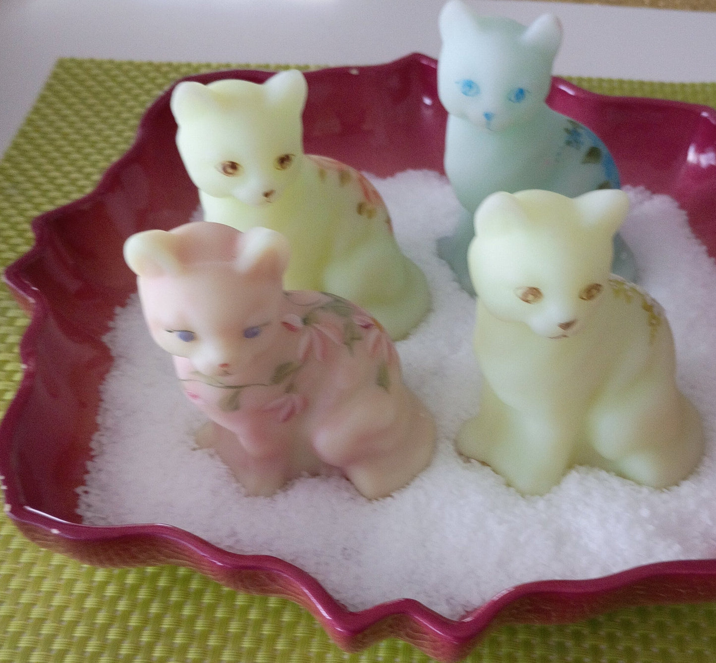 FENTON URANIUM GLASS CATS