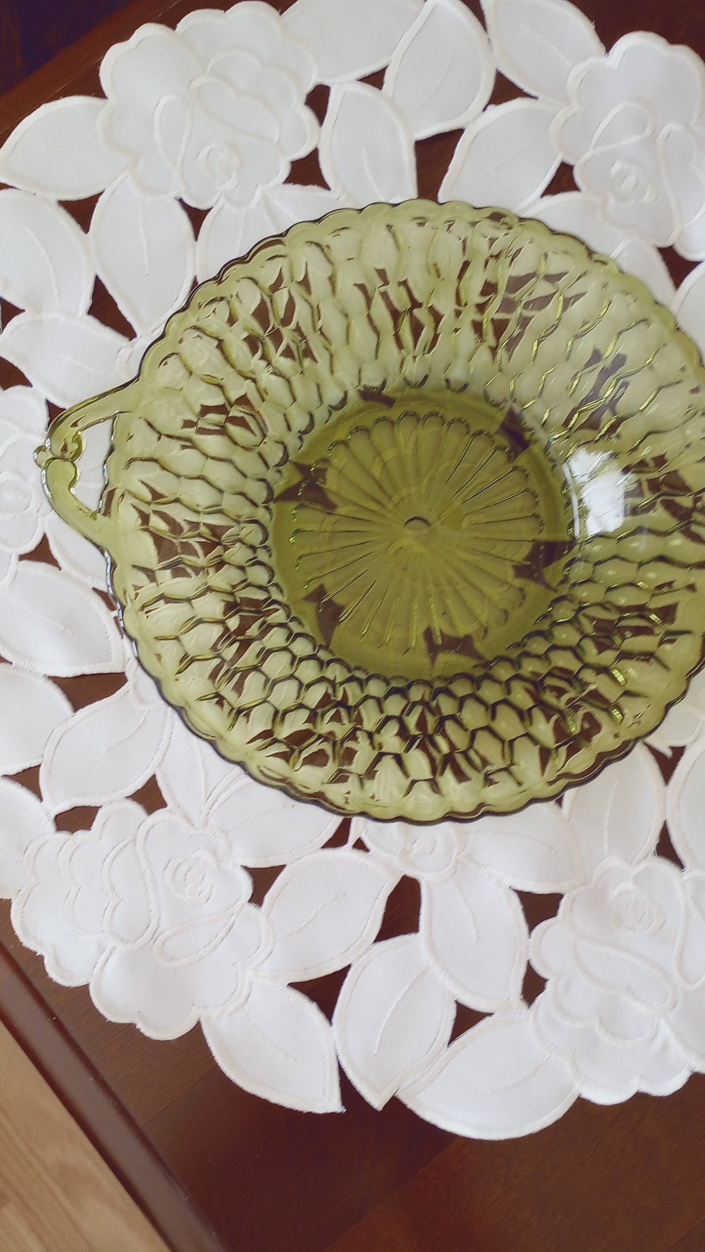 Indiana Glass Avocado Green Dish
