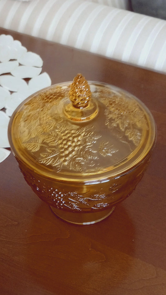 Amber Candy Dish
